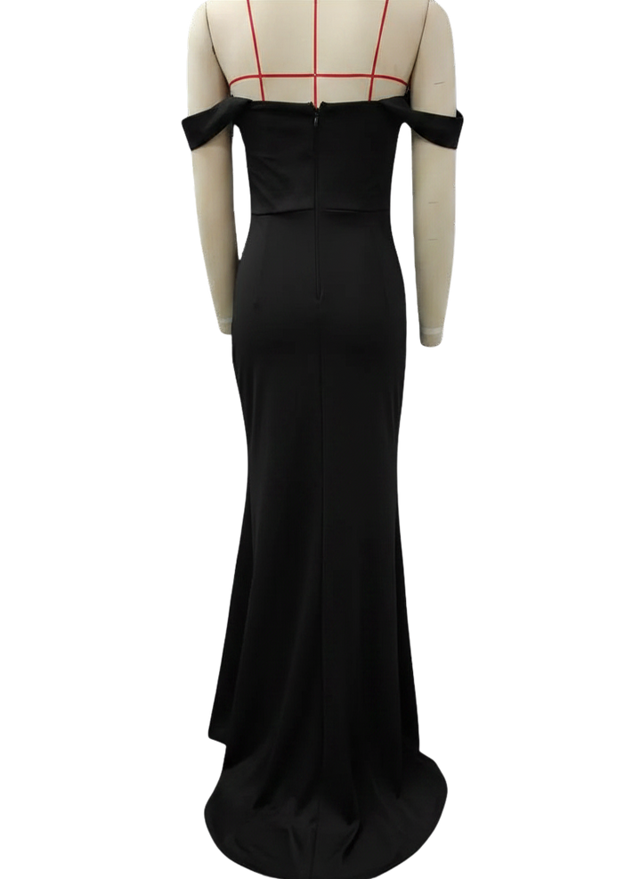 Laia elegant off-the-shoulder maxi dress with a slit