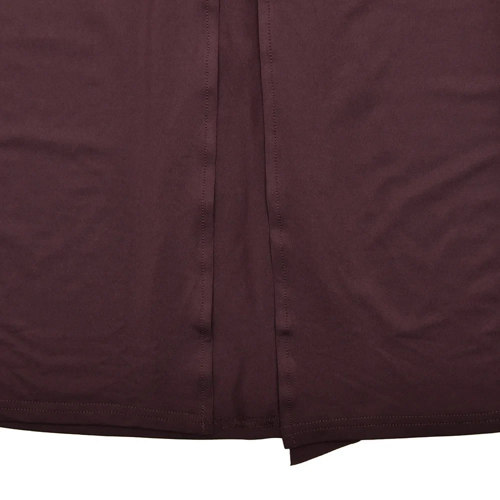 שמלת מקסי סטרפלס בעיצוב פתח ושובל בעיטור אבזמים - טאליה