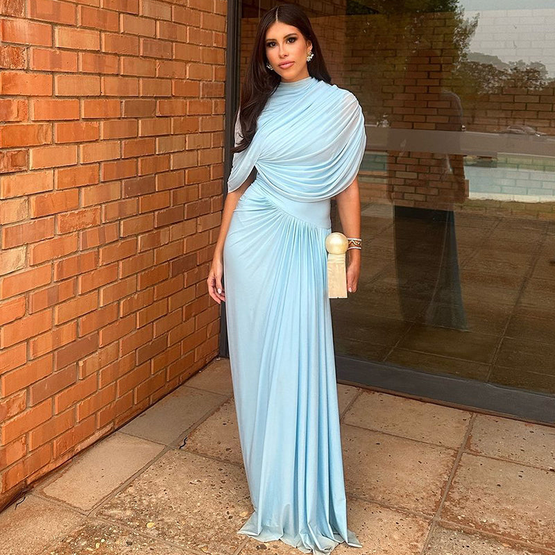 שמלת מקסי יוקרתית בעיצוב קיפולים - אמנדה