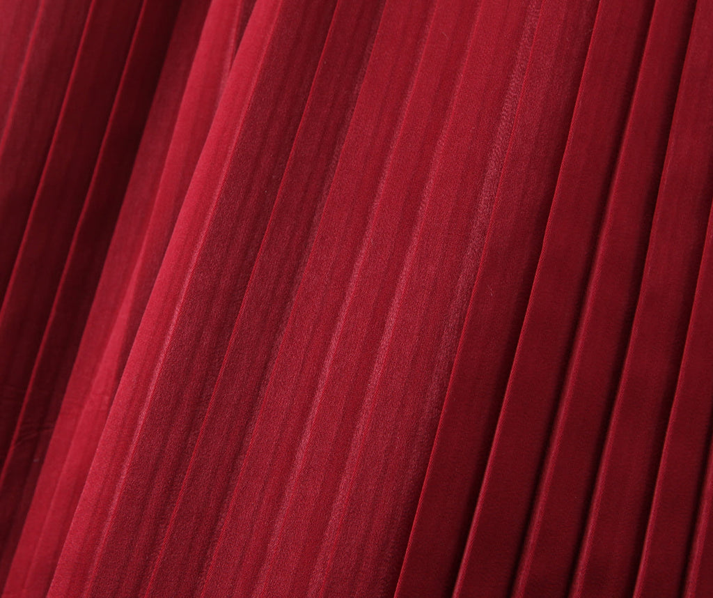 שמלת מקסי סטרפלס קיפולים - נאיה