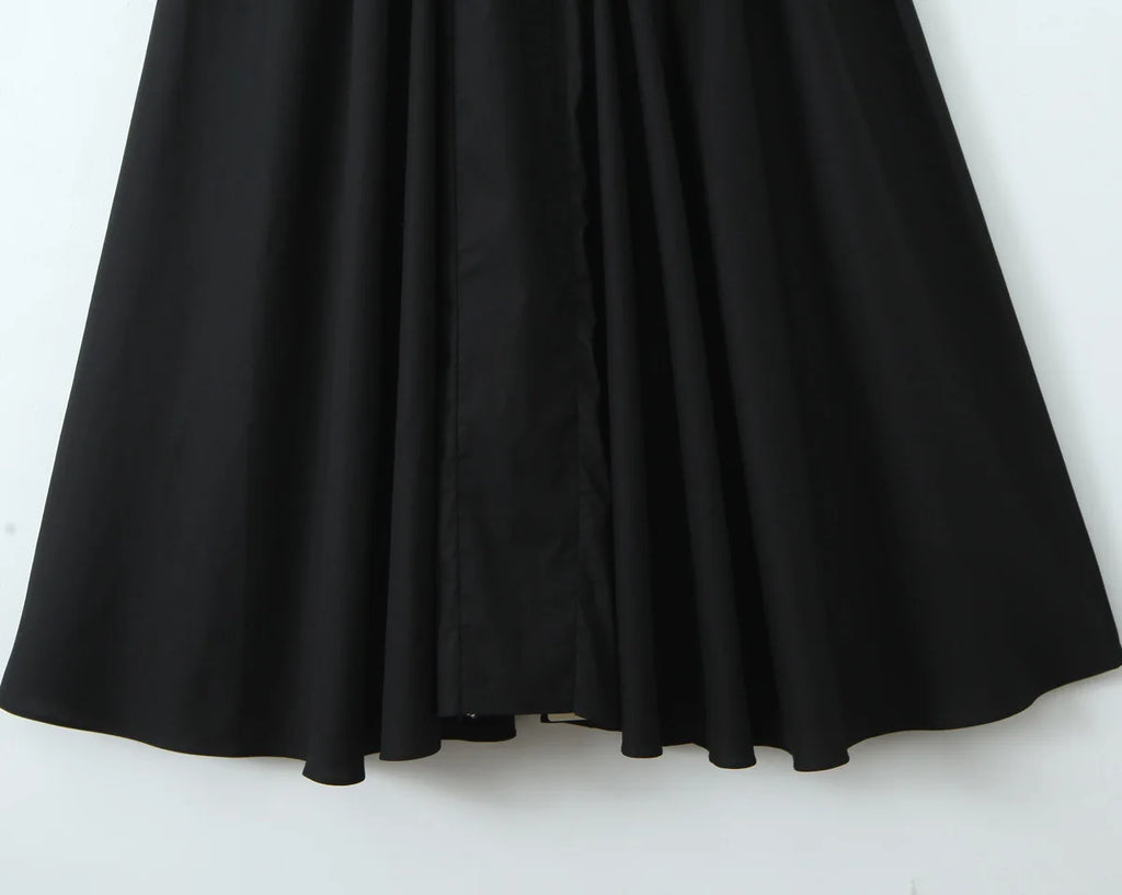 שמלת מידי בגזרת A קשירה בצוואר גב פתוח - Makenna