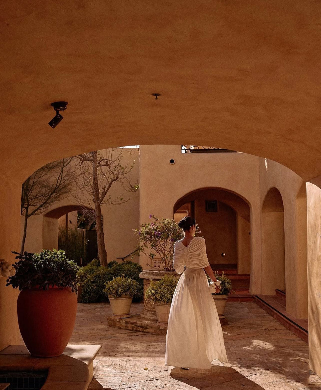 שמלת מקסי ערב אלגנטית בעיצוב כיווצים - מושקא