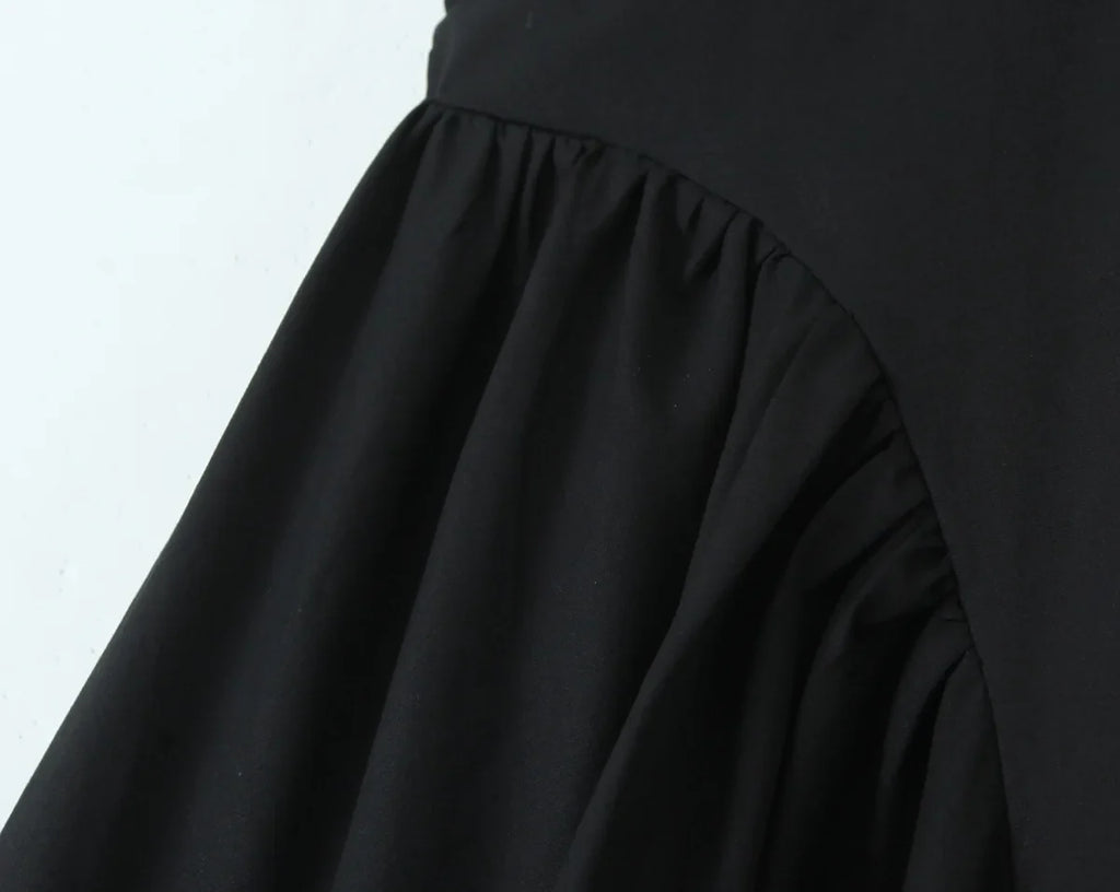 שמלת מידי בגזרת A קשירה בצוואר גב פתוח - Makenna