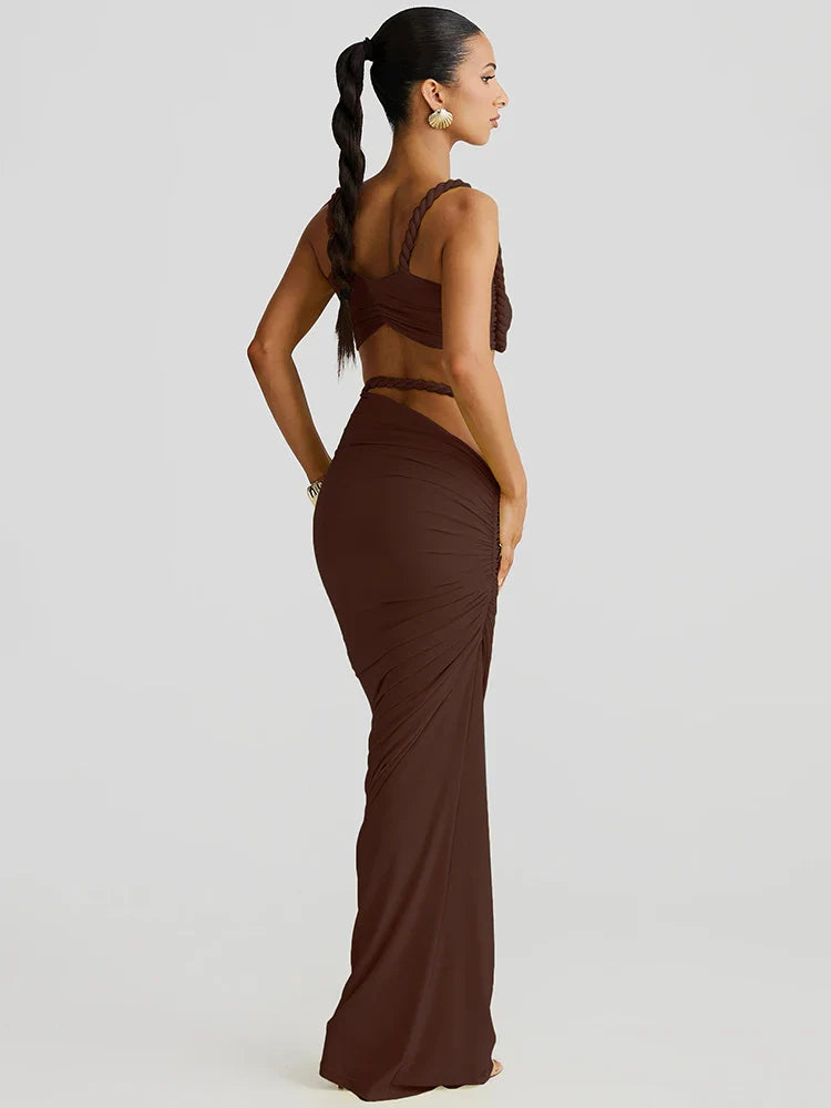 סט שני חלקים בעיצוב כיווצים וצמות - Nia