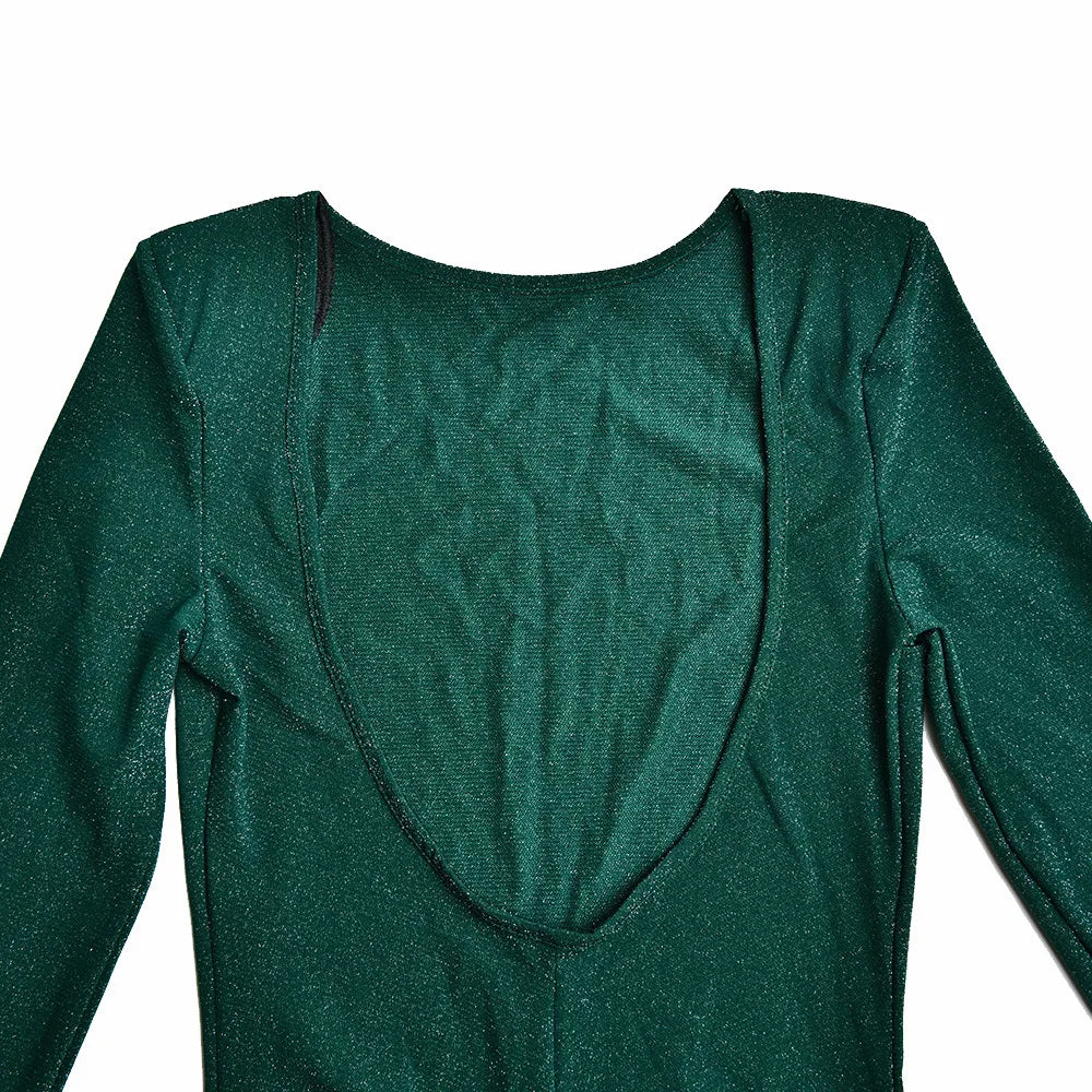 שמלת מידי נצנצים צמודה גב פתוח - Rosemary