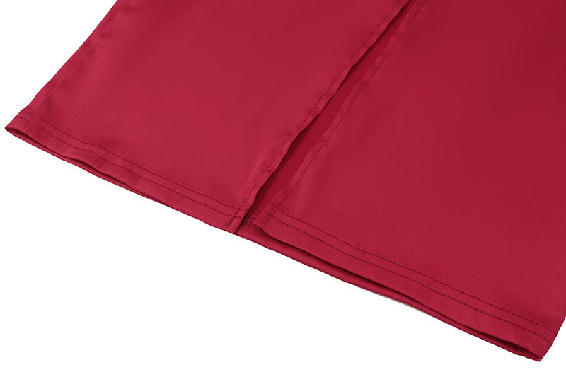 שמלת מקסי סאטן בעיצוב מחוך בעיטור תחרה - ג'ויה