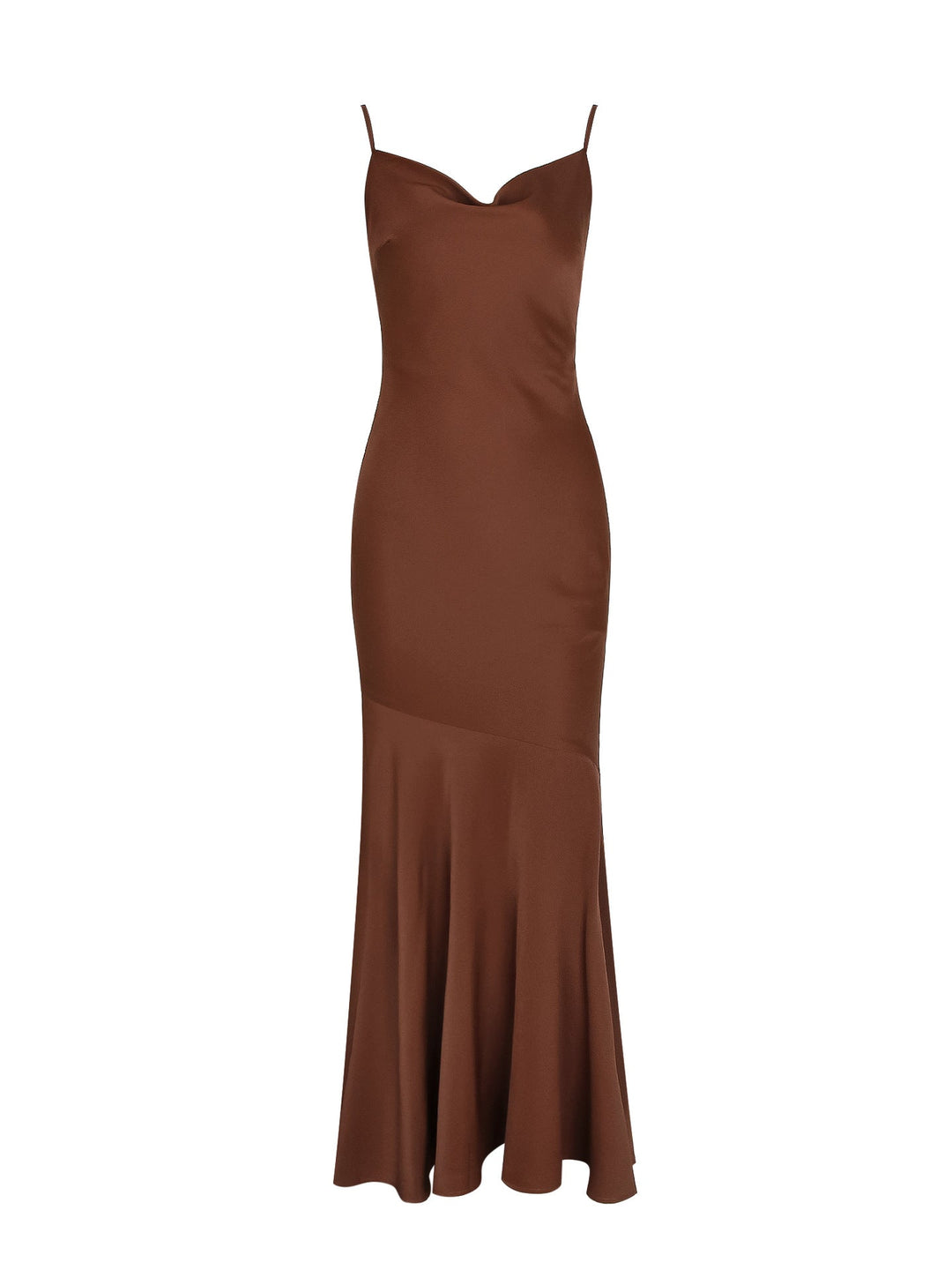 Maureen elegant satin maxi dress with an open back