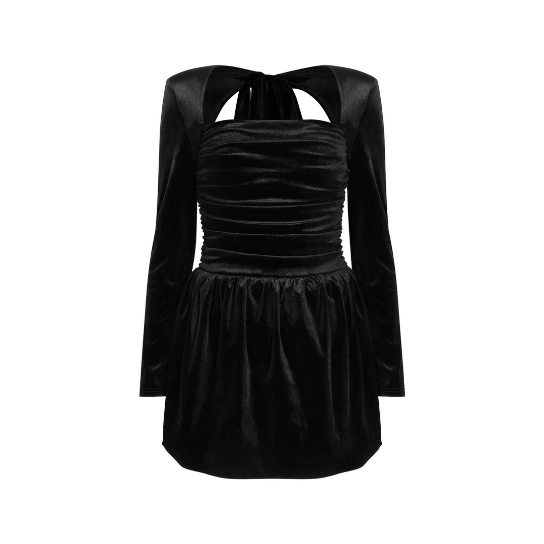 Demi A-line velvet mini dress