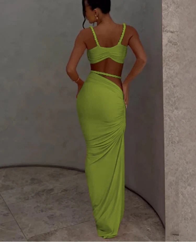 סט שני חלקים בעיצוב כיווצים וצמות - Nia