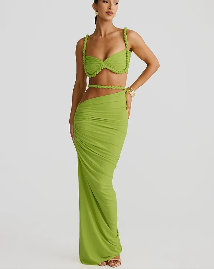 סט שני חלקים בעיצוב כיווצים וצמות - Nia