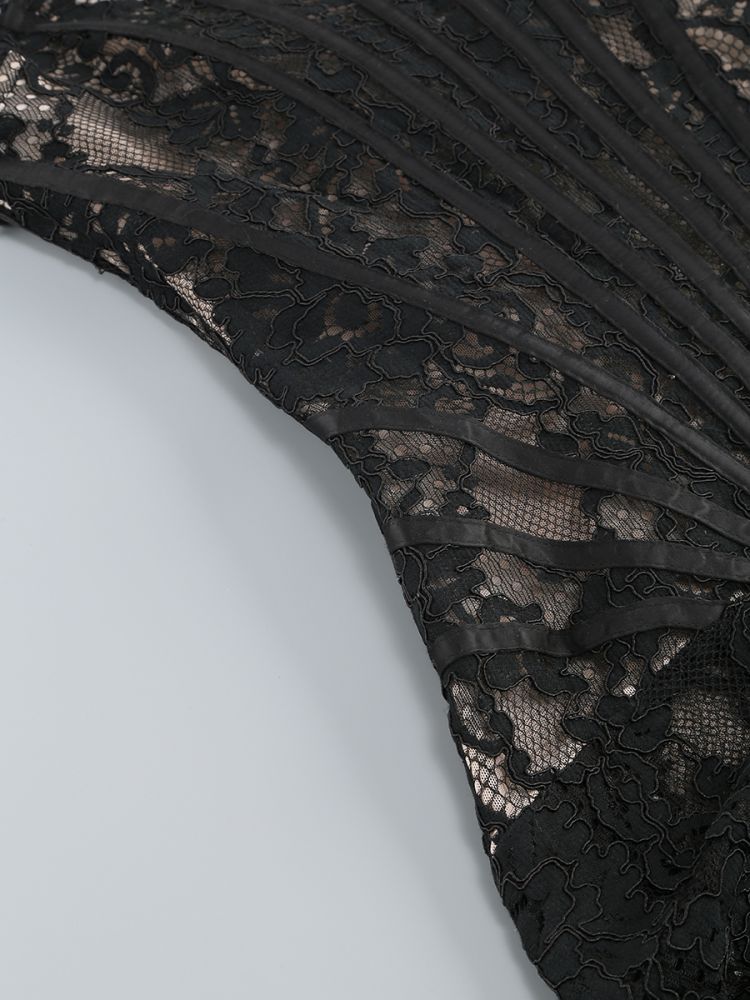 שמלת מיני סטרפלס תחרה - אורינה