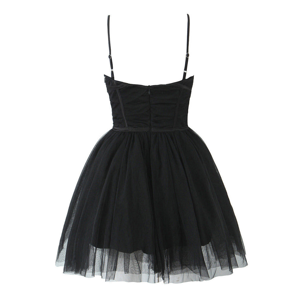 שמלת מיני בלרינה בעיצוב טול בגזרת A - אליסיה