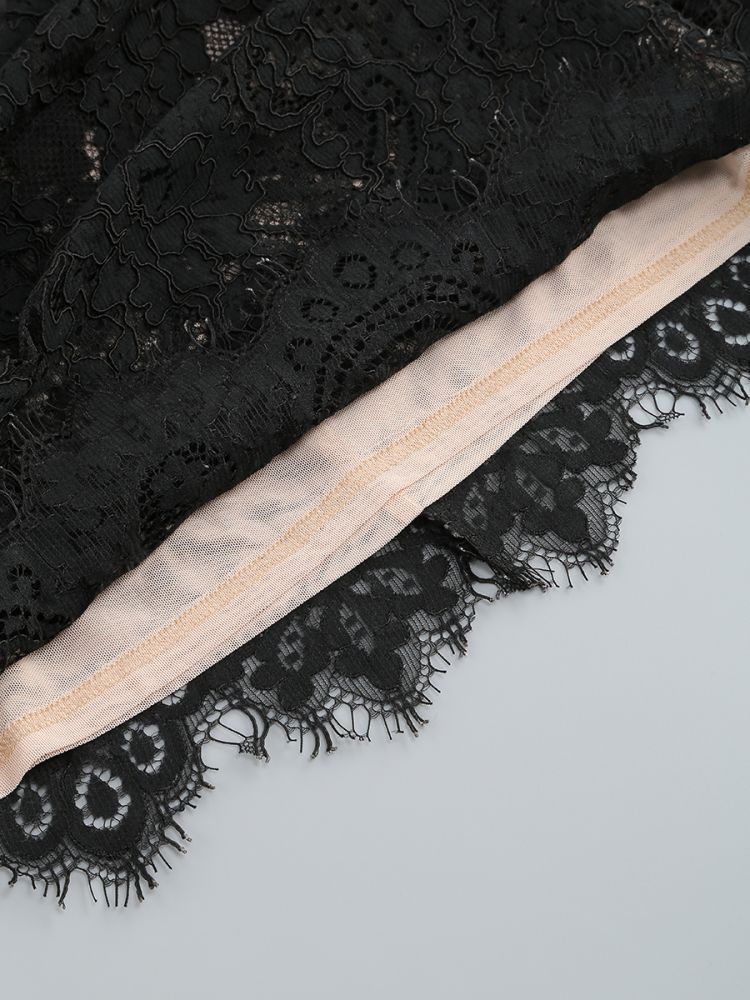 שמלת מיני סטרפלס תחרה - אורינה