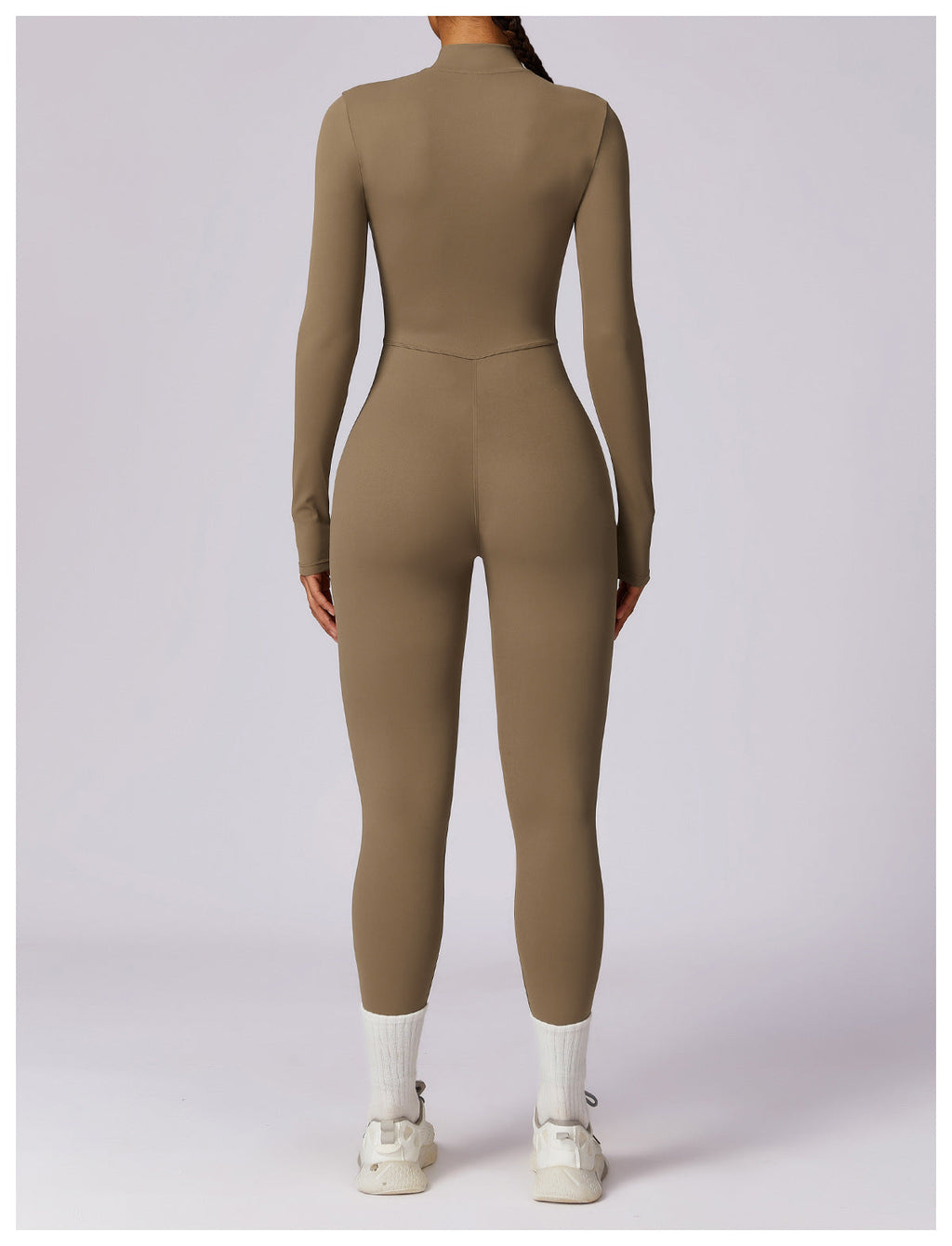 אוברול קצר/ ארוך ספורטיבי צמוד בד מחטב סגירת רוכסן -  Andi