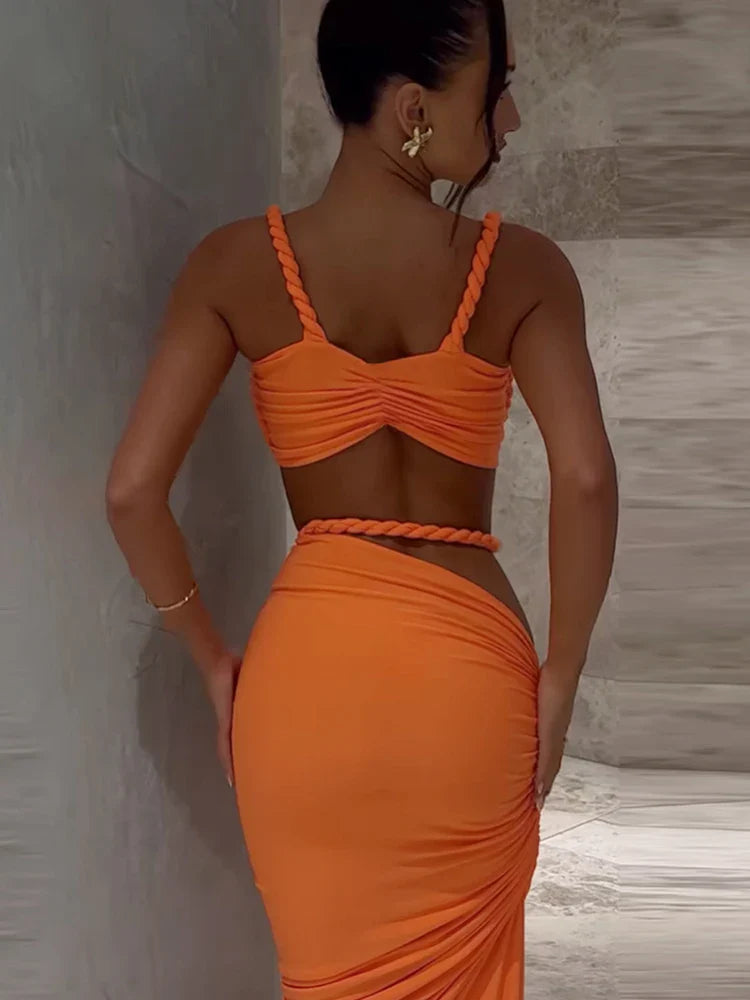 סט שני חלקים בעיצוב כיווצים וצמות - Nia