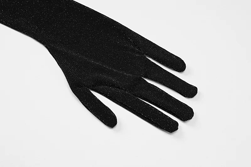 שמלת מקסי נצנצים בעיצוב שסע בעיטור כפפות - Daphne