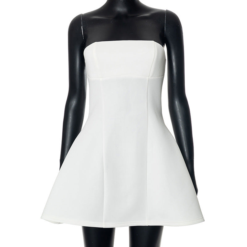 שמלת מיני סטרפלס בגזרת A - לולה