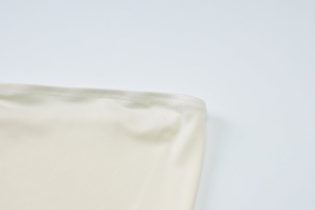 שמלת שיפון מקסי כיווצים בעיצוב כתפיים חשופות - Delilah