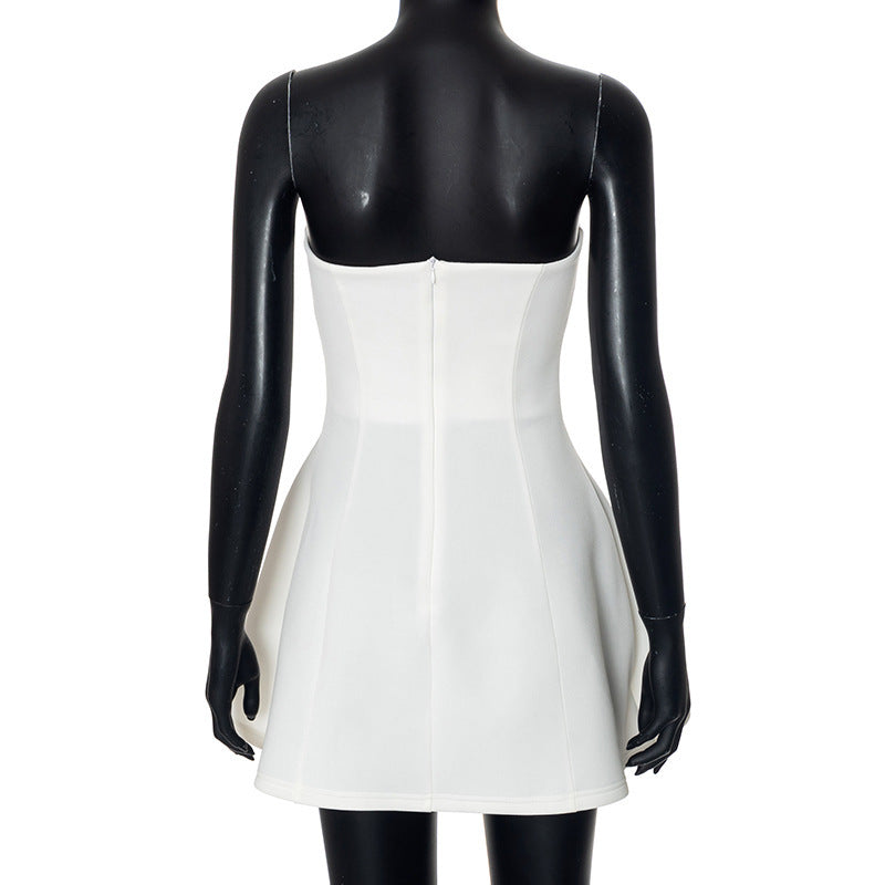 שמלת מיני סטרפלס בגזרת A - לולה