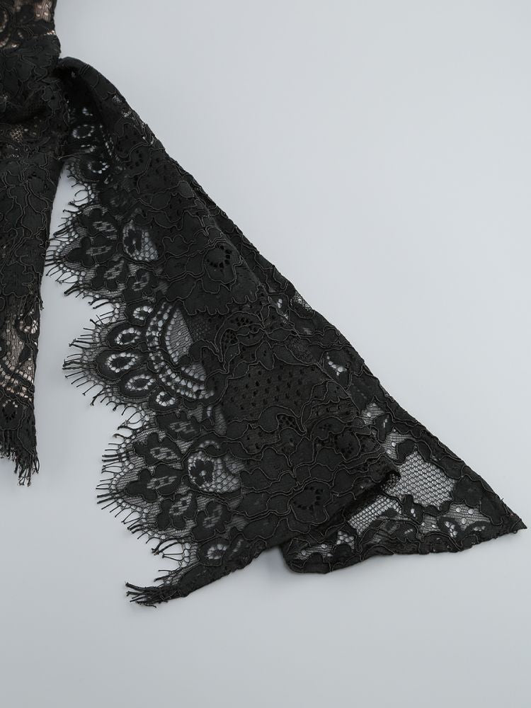 שמלת מיני סטרפלס תחרה - אורינה