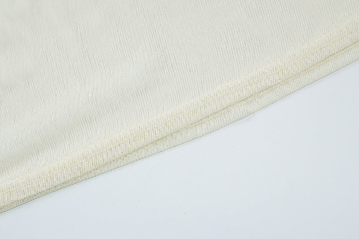 שמלת שיפון מקסי כיווצים בעיצוב כתפיים חשופות - Delilah