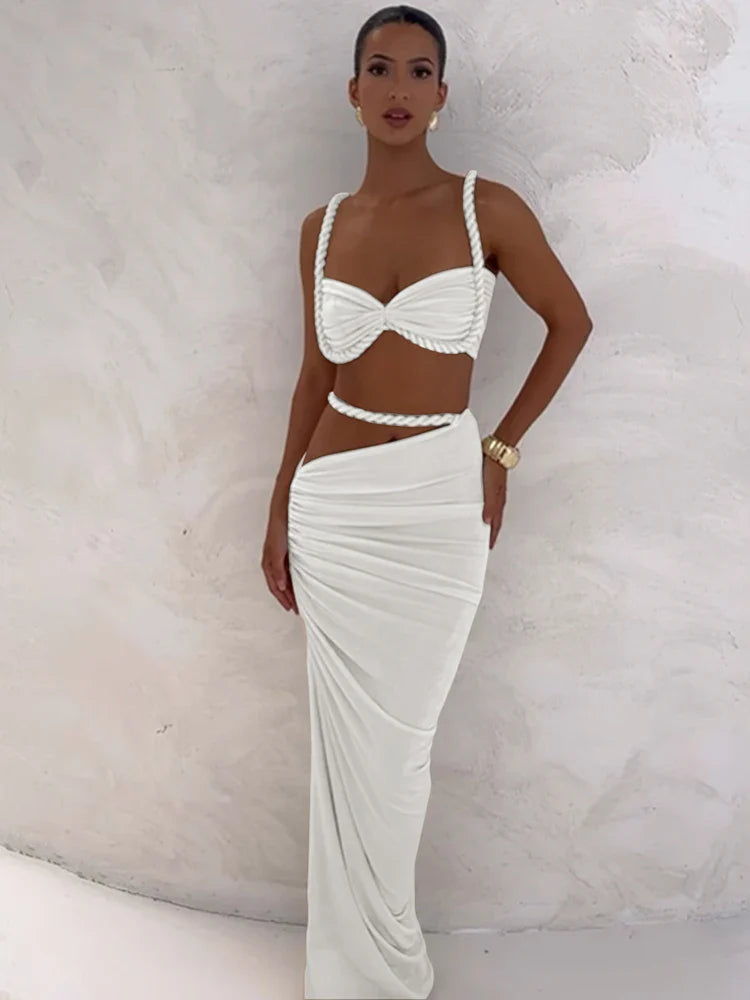 סט שני חלקים בעיצוב כיווצים וצמות - Nia