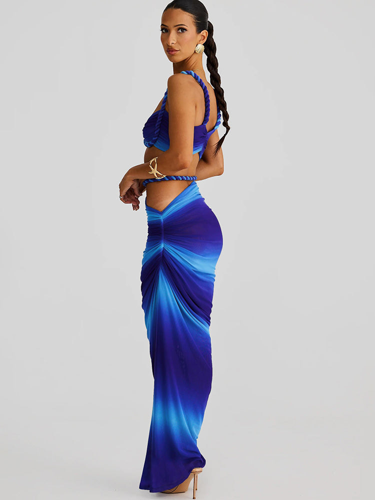 סט שני חלקים בעיצוב כיווצים וצמות - Nia