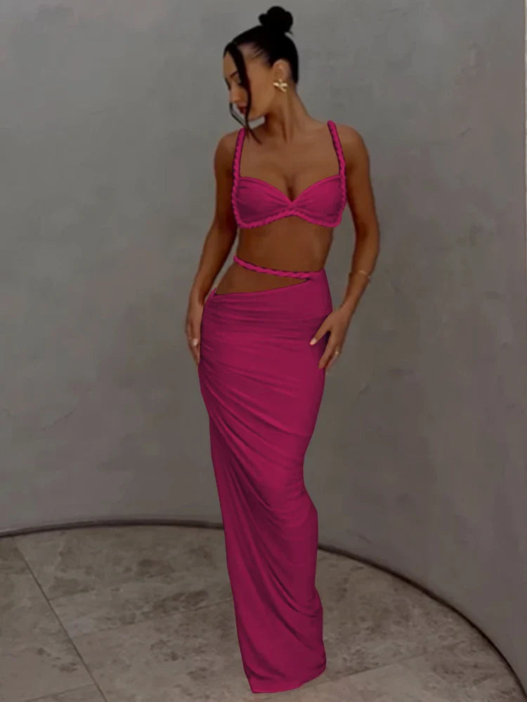 סט שני חלקים בעיצוב כיווצים וצמות - Nia