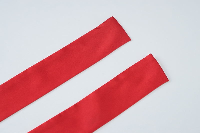 שמלת סאטן מחשוף עמוק קשירה בצוואר - פאולינה