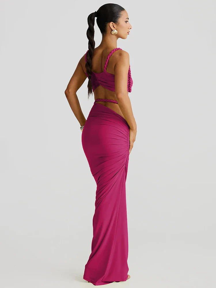 סט שני חלקים בעיצוב כיווצים וצמות - Nia