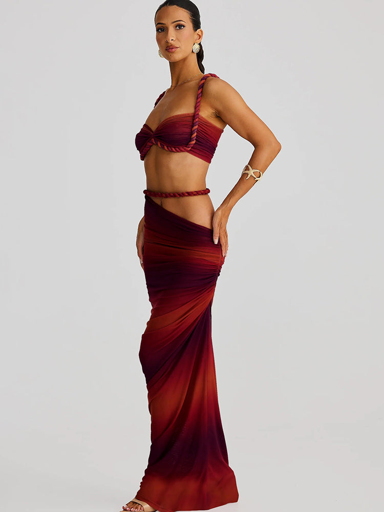 סט שני חלקים בעיצוב כיווצים וצמות - Nia