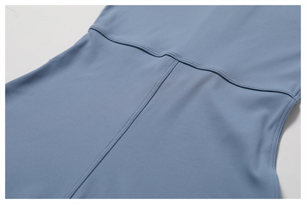 אוברול קצר/ ארוך ספורטיבי צמוד בד מחטב סגירת רוכסן -  Andi