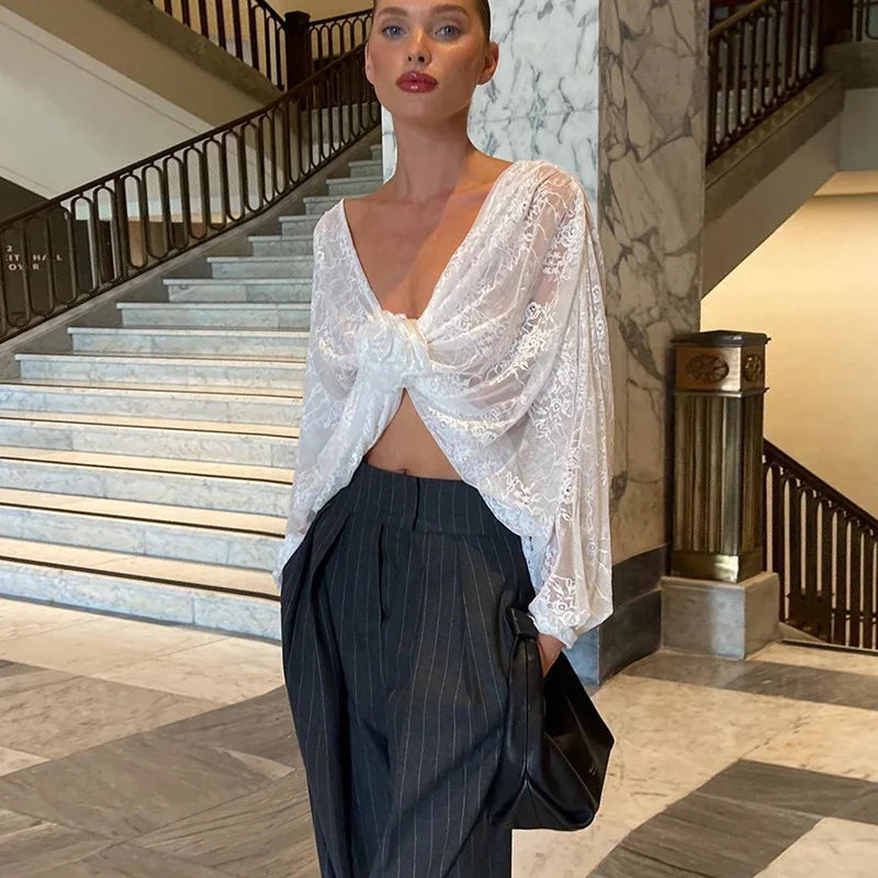 חולצה אלגנטית תחרה - רייצ'ל