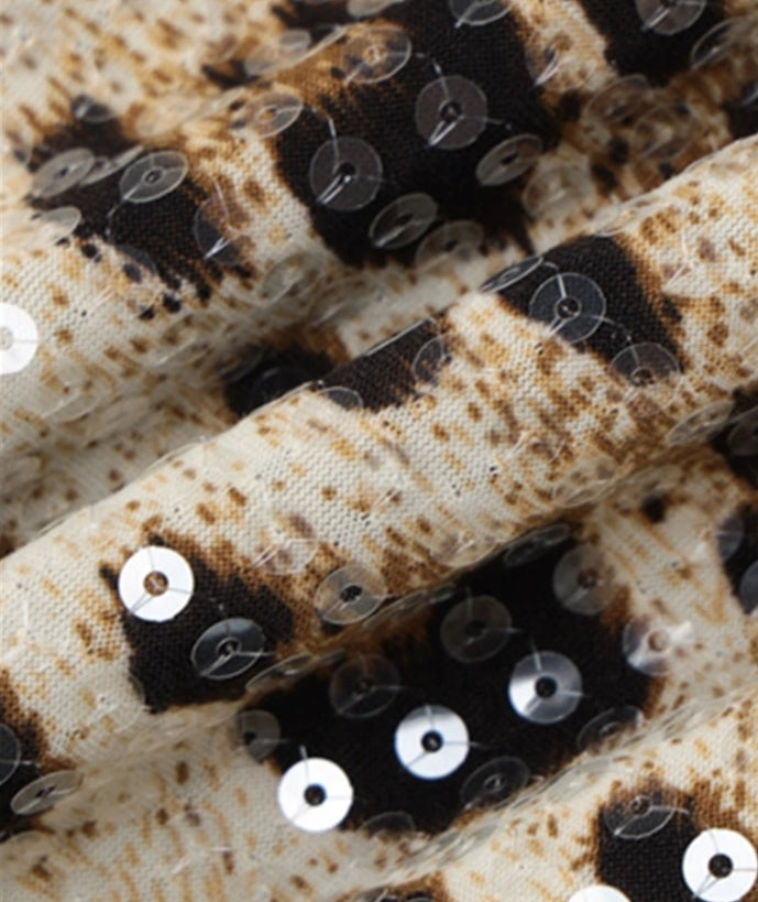 שמלת מיני פייטים מנומרת - ליזה