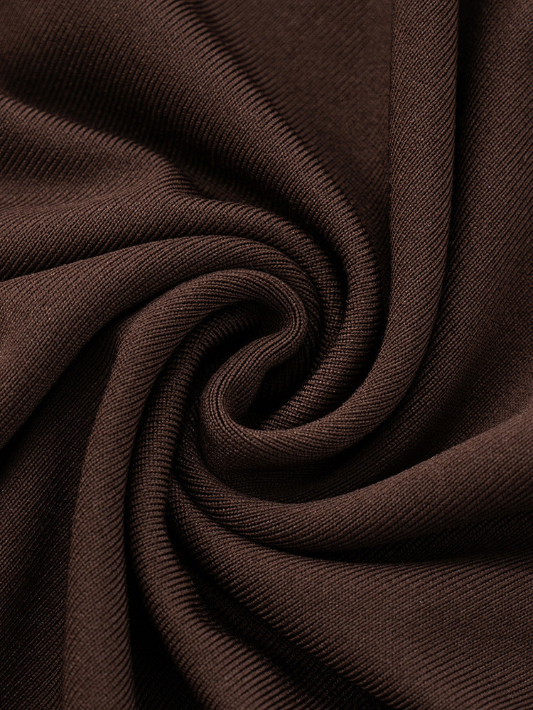 שמלת מקסי אלגנטית בעיצוב תחרה קשירה בכתפיות - Indigo