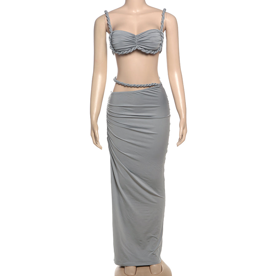 סט שני חלקים בעיצוב כיווצים וצמות - Nia