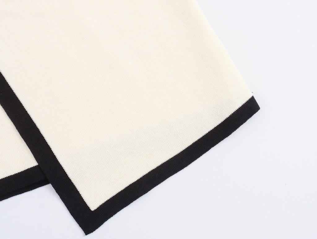 שמלת מיני סטרפלס סרוגה בעיצוב מיוחד קשירת עליונית במותן - הלן