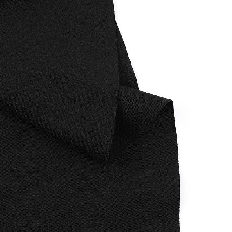 שמלת מיני בגזרת A בעיטור כפתורים וקשירה בחזה - מרום