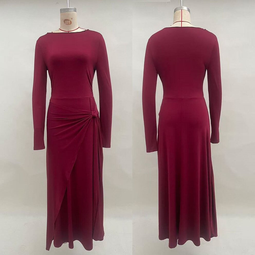 Maxi dress with gathers and ties - Nurit