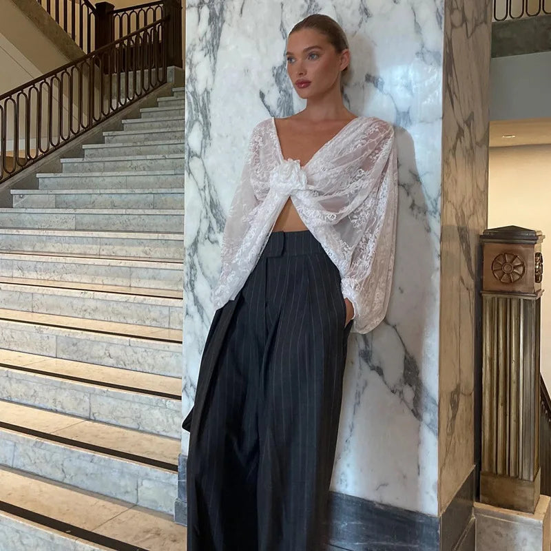 חולצה אלגנטית תחרה - רייצ'ל