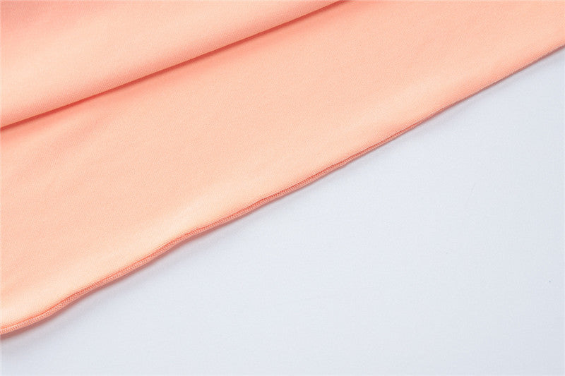 שמלת מיני צמודה קיפולים בעיטור שובל שיפון - מלאניה