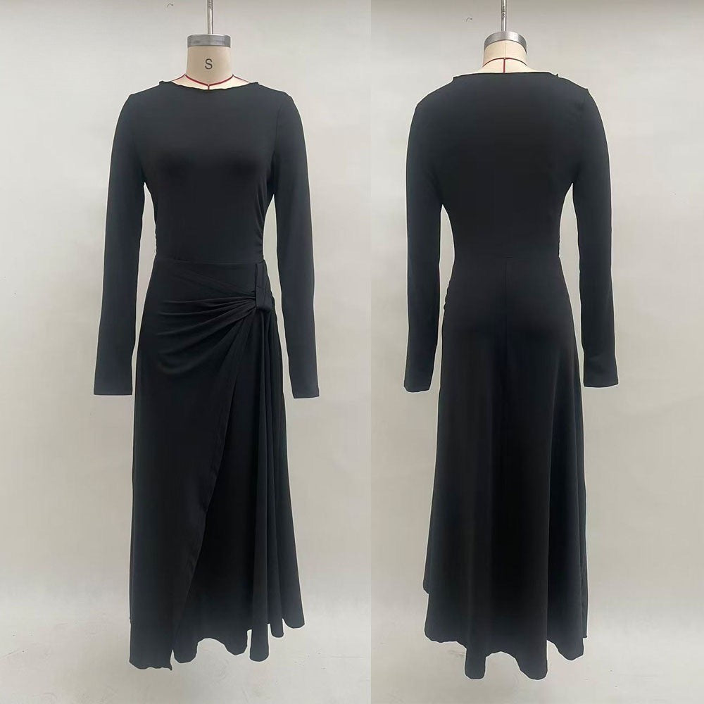 Maxi dress with gathers and ties - Nurit