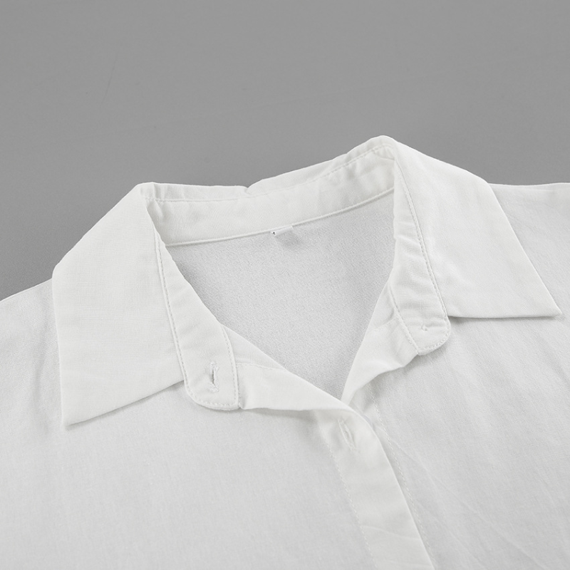 חליפת פשתן 2 חלקים חולצה ומכנסיים ארוכים - צוף