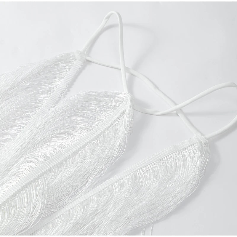 שמלת מקסי חוטים מבריקים גב פתוח - Ashley