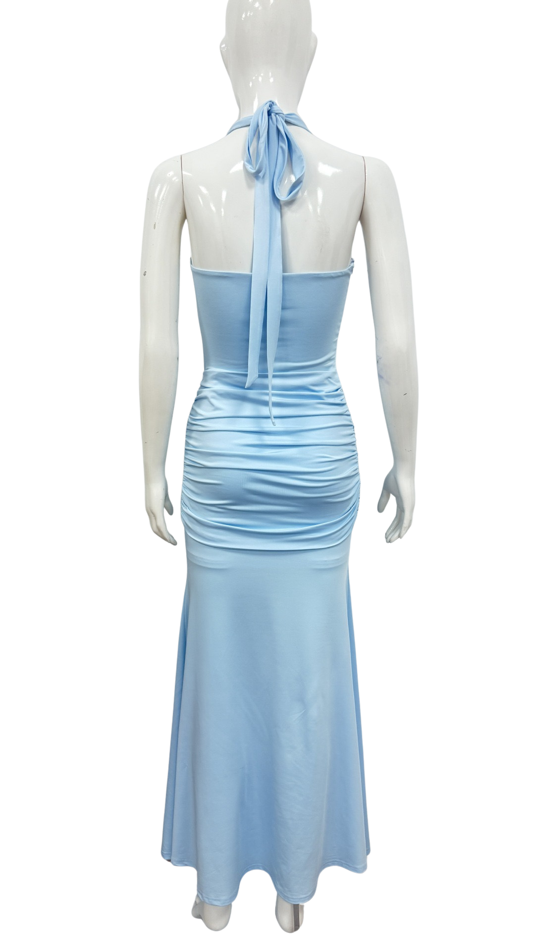 Open back lace maxi dress with a tie design - Lillian