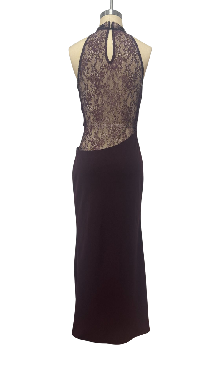 Lace turtleneck maxi dress - Angelique