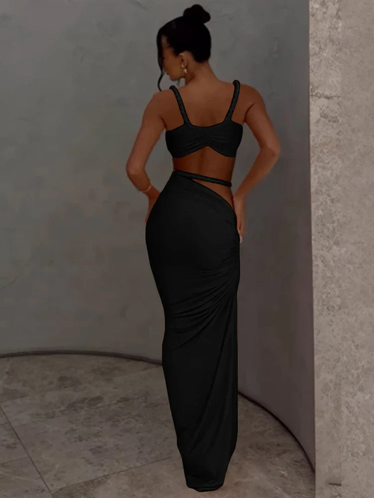 סט שני חלקים בעיצוב כיווצים וצמות - Nia