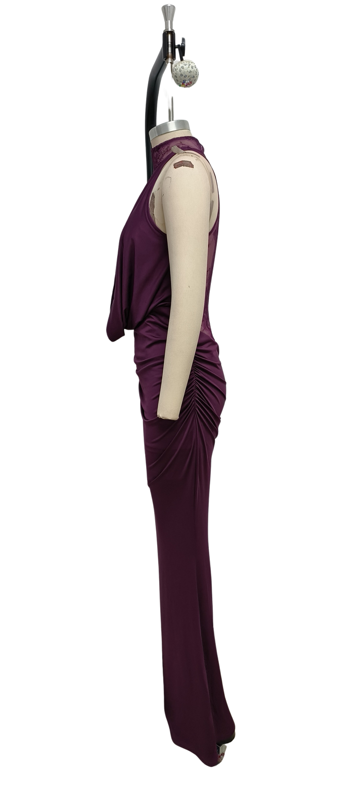 Maxi turtleneck dress with lace design and glove detail - Celandine
