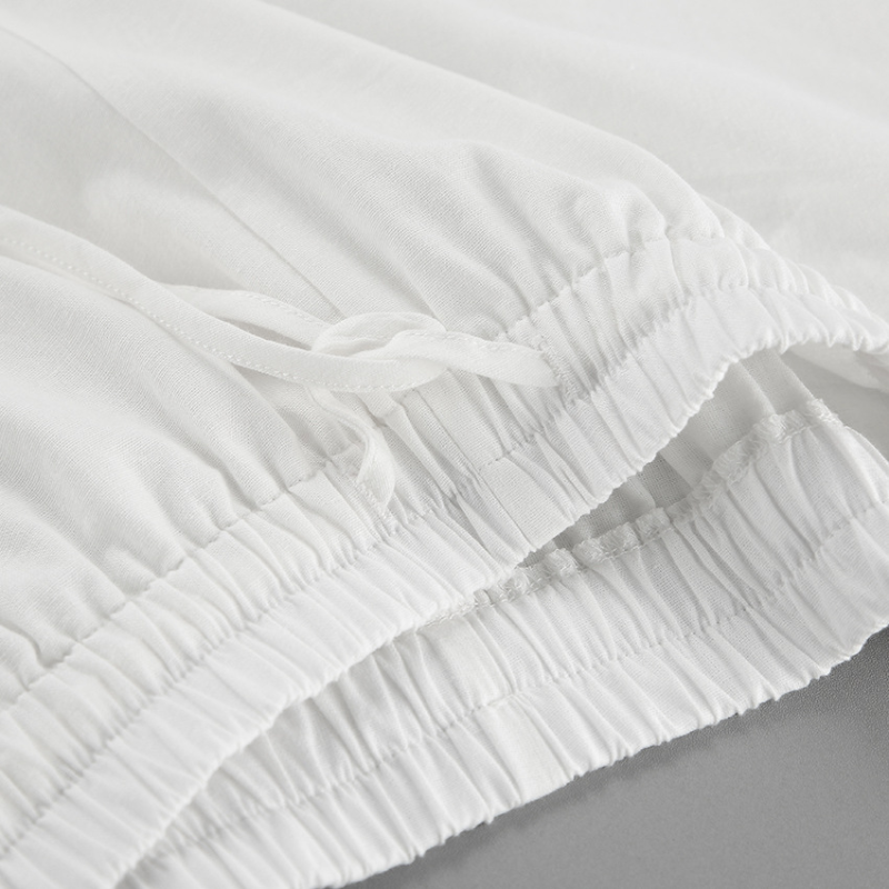 חליפת פשתן 2 חלקים חולצה ומכנסיים ארוכים - צוף