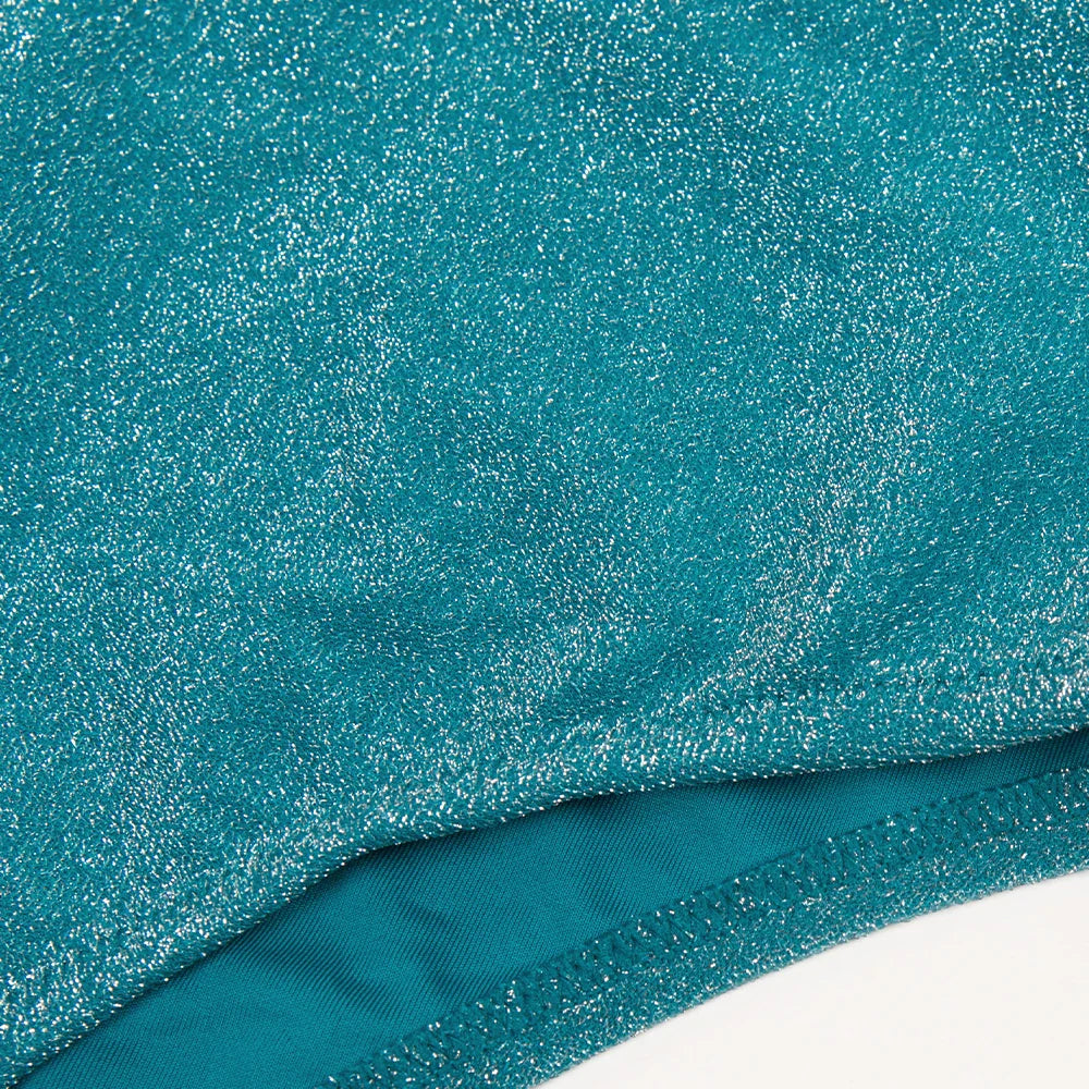 בגד ים ביקיני נצנצים תחתון גזרה גבוהה - לי ים